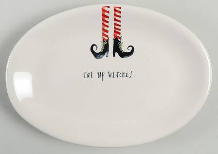 Halloween Witches' Feet 8" Oval Plate