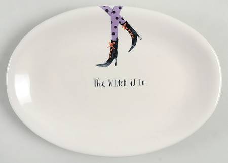 Halloween Witches' Feet 8" Oval Plate