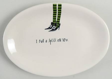 Halloween Witches' Feet 8" Oval Plate