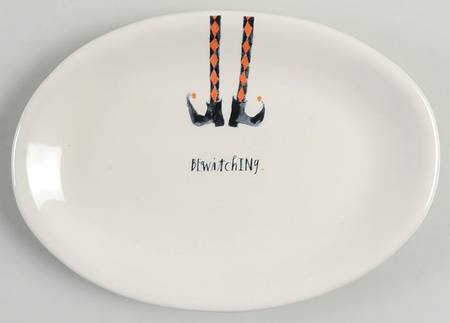 Halloween Witches' Feet 8" Oval Plate