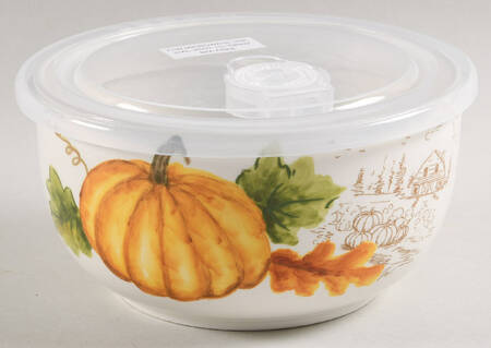 MXE27 32 Oz Round Plastic Microwave Bowl w/Vent Lid