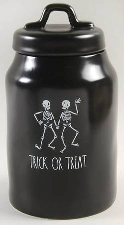 Dancing Skeletons (Matte Black) Medium Canister & Lid