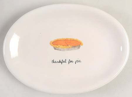 Pumpkin Pie 8" Oval Plate