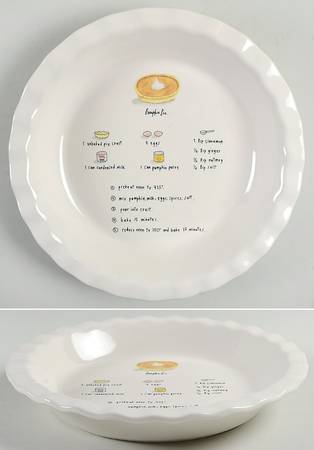 Pumpkin Pie 10" Pie Baking Plate