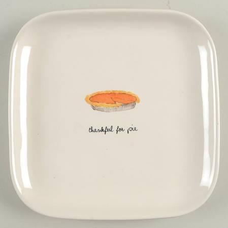 Pumpkin Pie Square Dessert Plate