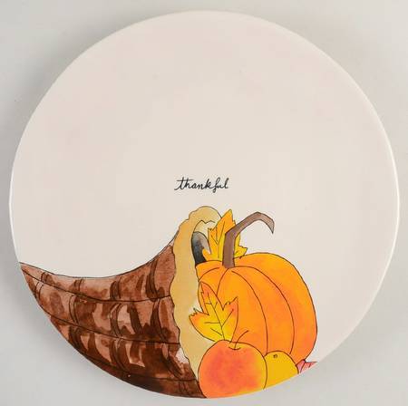 Happy Turkey Day Dinner Plate