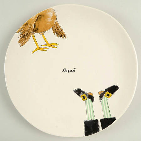 Happy Turkey Day Dinner Plate