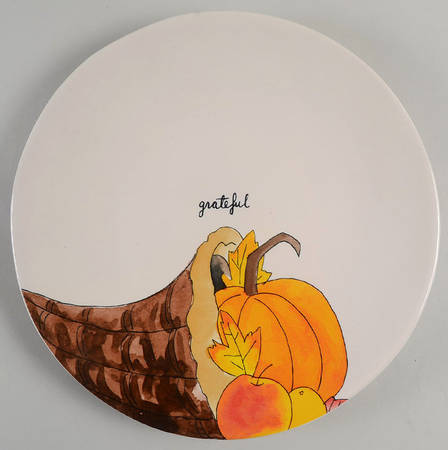 Happy Turkey Day Dinner Plate