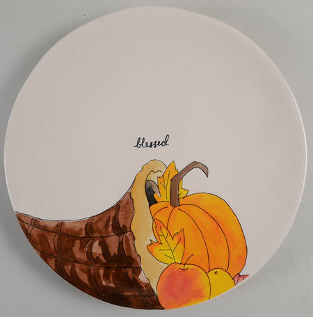 Happy Turkey Day Dinner Plate