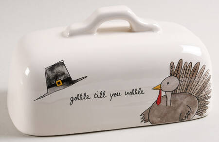 Happy Turkey Day Lid for 1/4 Lb Butter