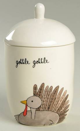 Happy Turkey Day Sugar Bowl & Lid