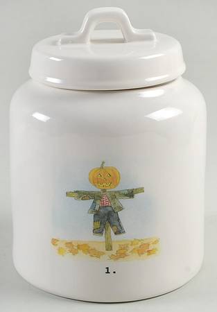 Scarecrow Cookie Jar & Lid