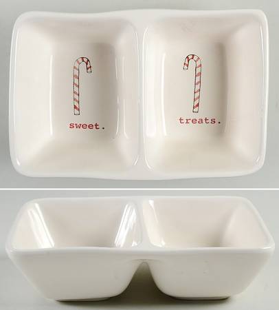 Christmas (Sweet, Joy, Kiss, Comfort) (2 Part) Rectangular Divided Dish