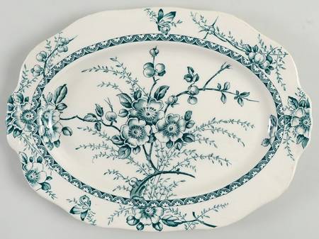 Medway Decor Green 12" Oval Serving Platter