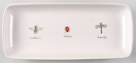 Garden Insects (Script) 13" Rectangular Tray