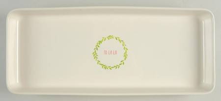 Christmas Wreath 15" Rectangular Tray