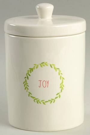 Christmas Wreath Small Canister & Lid