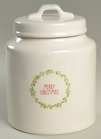 Christmas Wreath Cookie Jar & Lid