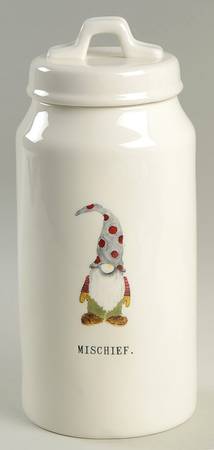 Christmas Gnomes Large Canister & Lid