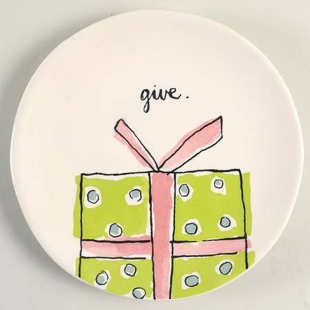 Christmas (Believe, Wish, Give, Merry) Salad Plate