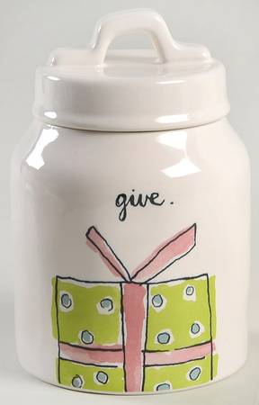 Christmas (Believe, Wish, Give, Merry) Small Canister & Lid