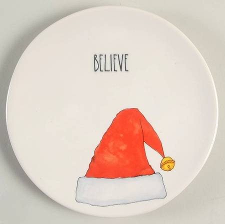 Christmas (Believe, Wish, Give, Merry) Appetizer Plate