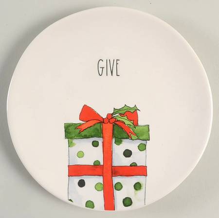 Christmas (Believe, Wish, Give, Merry) Appetizer Plate
