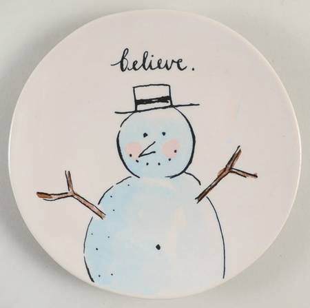 Christmas (Believe, Wish, Give, Merry) Appetizer Plate
