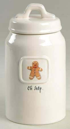 Gingerbread Medium Canister & Lid