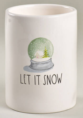 Let It Snow Globe Candleholder