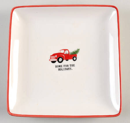 Home for the Holidays Square Salad Plate