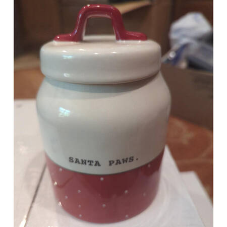 Christmas Polka Dot Treat Jar & Lid
