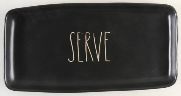 Farmhouse Black 14" Rectangular Serving Platter