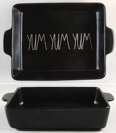 Farmhouse Black 12" Rectangular Baker