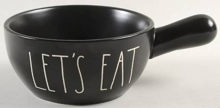 Farmhouse Black Individual Handled Soup Bowl