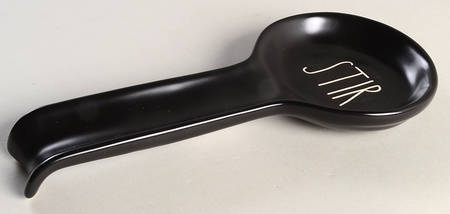 Farmhouse Black Spoon Rest/Holder (Holds 1 Spoon)