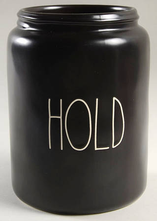 Farmhouse Black Large Canister No Lid