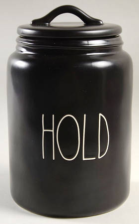 Farmhouse Black Large Canister & Lid