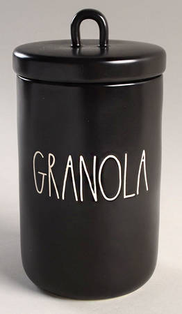 Farmhouse Black Large Canister & Lid