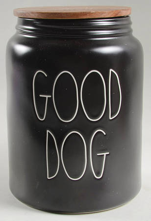 Farmhouse Black Treat Jar & Lid