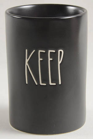 Farmhouse Black China Bathroom Tumbler
