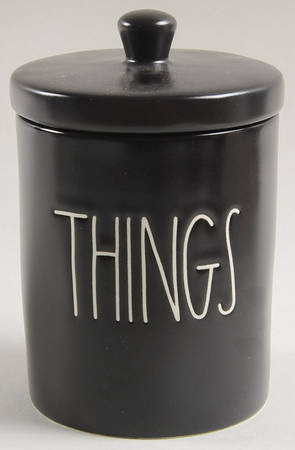 Farmhouse Black 5" Storage Jar & Lid