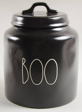 Farmhouse Black Cookie Jar & Lid
