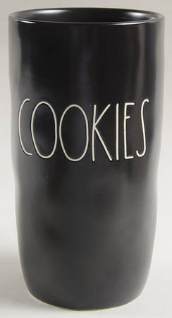 Farmhouse Black Cookie Jar No Lid