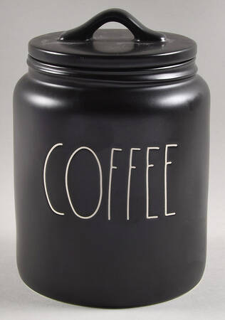 Farmhouse Black Coffee Canister & Lid