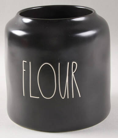 Farmhouse Black Flour Canister No Lid