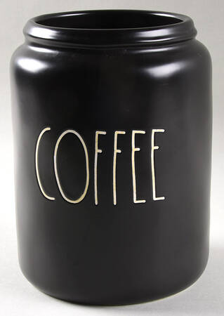 Farmhouse Black Coffee Canister No Lid
