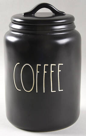 Farmhouse Black Coffee Canister & Lid