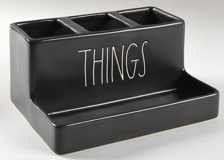 Farmhouse Black Desk Organizer