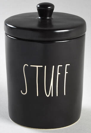 Farmhouse Black 5" Storage Jar & Lid